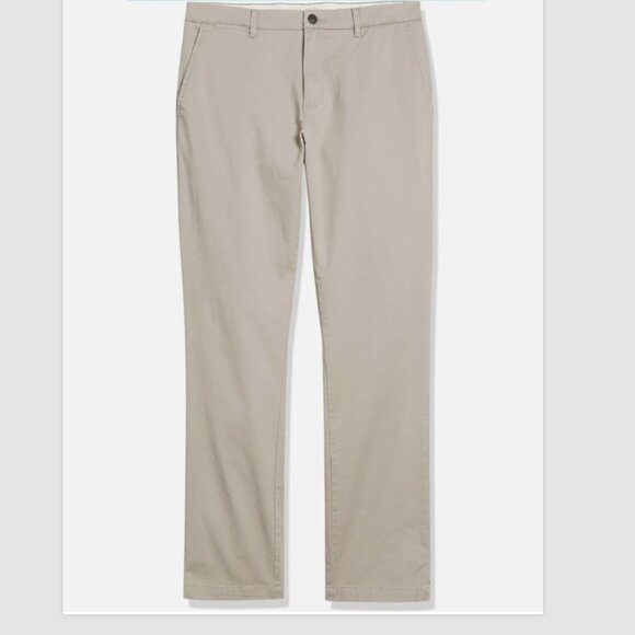 GOODTHREADS Men's Athletic Fit Washed Comfort Stretch Chino Pants 36x32 - Khaki - Picture 4 of 4